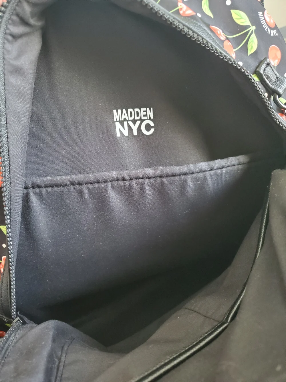 Madden NYC Kids Cherry Print Backpack - Black/Red